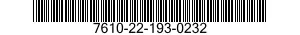 7610-22-193-0232  7610221930232 221930232
