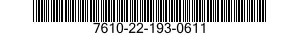 7610-22-193-0611  7610221930611 221930611