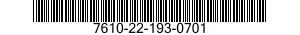 7610-22-193-0701  7610221930701 221930701