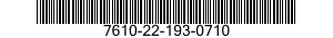7610-22-193-0710  7610221930710 221930710