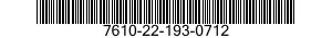 7610-22-193-0712  7610221930712 221930712