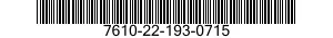 7610-22-193-0715  7610221930715 221930715