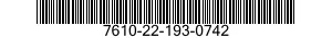 7610-22-193-0742  7610221930742 221930742