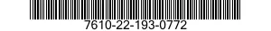 7610-22-193-0772  7610221930772 221930772