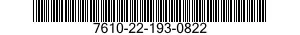 7610-22-193-0822  7610221930822 221930822