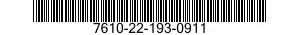 7610-22-193-0911  7610221930911 221930911