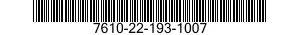 7610-22-193-1007  7610221931007 221931007