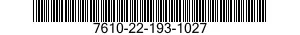 7610-22-193-1027  7610221931027 221931027