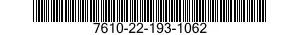 7610-22-193-1062  7610221931062 221931062
