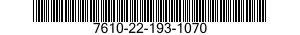 7610-22-193-1070  7610221931070 221931070