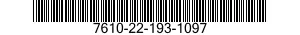 7610-22-193-1097  7610221931097 221931097