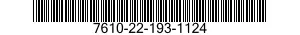 7610-22-193-1124  7610221931124 221931124