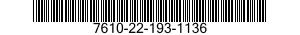 7610-22-193-1136  7610221931136 221931136