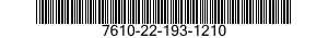 7610-22-193-1210  7610221931210 221931210