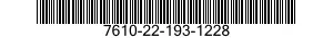 7610-22-193-1228  7610221931228 221931228