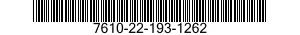 7610-22-193-1262  7610221931262 221931262