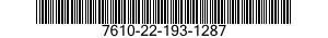 7610-22-193-1287  7610221931287 221931287