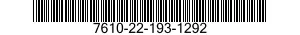 7610-22-193-1292  7610221931292 221931292