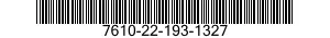 7610-22-193-1327  7610221931327 221931327
