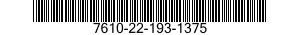 7610-22-193-1375  7610221931375 221931375