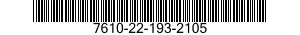 7610-22-193-2105  7610221932105 221932105