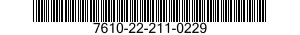7610-22-211-0229  7610222110229 222110229