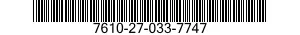 7610-27-033-7747 BOOK 7610270337747 270337747
