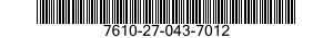 7610-27-043-7012 BOOK 7610270437012 270437012