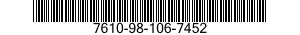 7610-98-106-7452  7610981067452 981067452