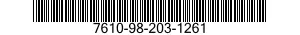 7610-98-203-1261 SHEET,TECHNICAL 7610982031261 982031261
