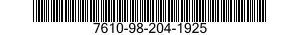 7610-98-204-1925 MANUAL,TECHNICAL 7610982041925 982041925