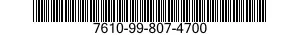 7610-99-807-4700  7610998074700 998074700