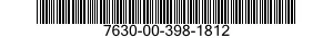 7630-00-398-1812  7630003981812 003981812