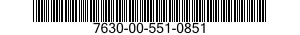 7630-00-551-0851  7630005510851 005510851