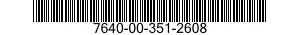 7640-00-351-2608 CHART 7640003512608 003512608