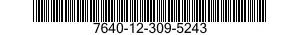 7640-12-309-5243  7640123095243 123095243