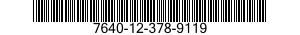7640-12-378-9119 CHART 7640123789119 123789119