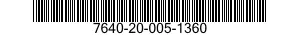 7640-20-005-1360 MAP 7640200051360 200051360