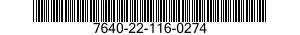 7640-22-116-0274  7640221160274 221160274