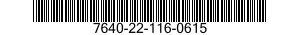 7640-22-116-0615  7640221160615 221160615