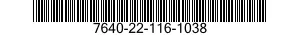 7640-22-116-1038  7640221161038 221161038