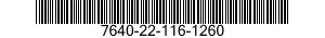 7640-22-116-1260  7640221161260 221161260