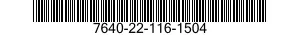 7640-22-116-1504  7640221161504 221161504