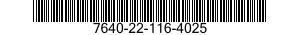 7640-22-116-4025  7640221164025 221164025