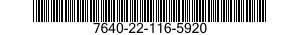 7640-22-116-5920  7640221165920 221165920