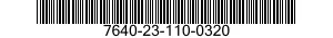 7640-23-110-0320 MAP 7640231100320 231100320