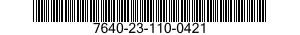 7640-23-110-0421 MAP 7640231100421 231100421