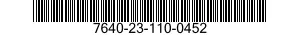 7640-23-110-0452 MAP 7640231100452 231100452