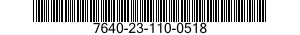 7640-23-110-0518 MAP 7640231100518 231100518