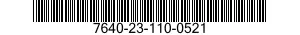 7640-23-110-0521 MAP 7640231100521 231100521